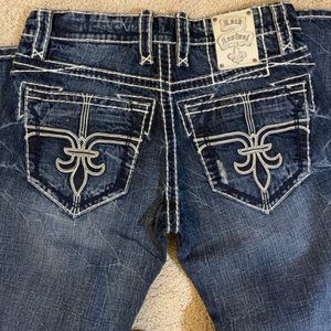 Rock Revival Quintus Straight Denim Men's Size 32 x 34 NEW